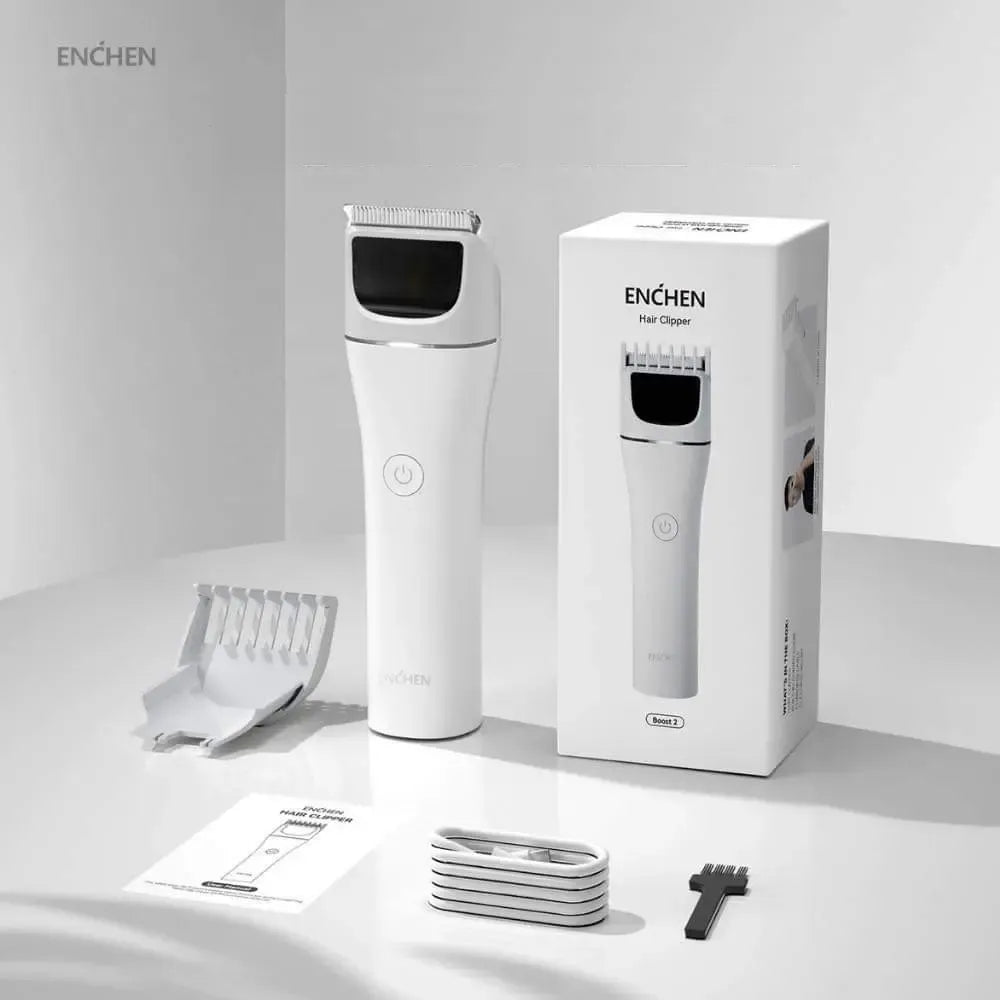 Enchen Boost 2 Rechargeable Hair Clipper With 7 Length Comb Settings USB Rechargeable