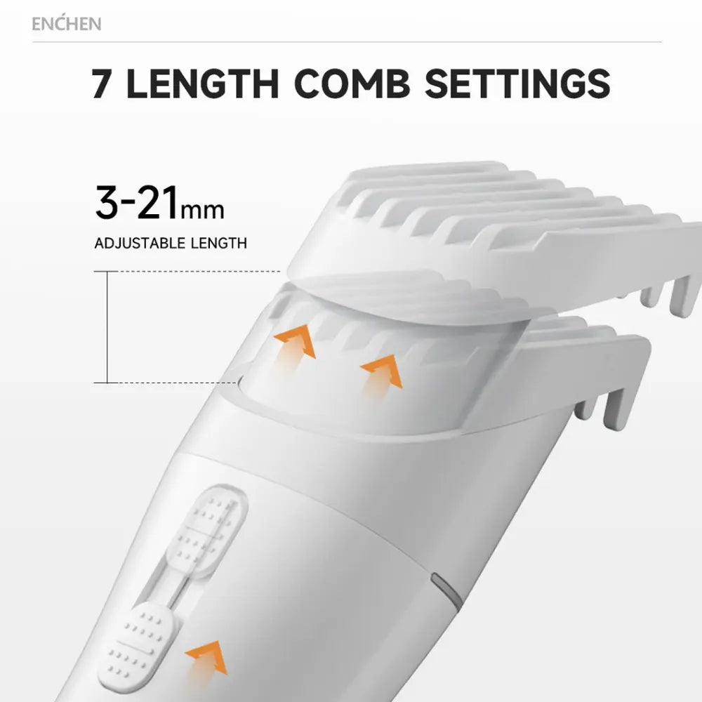 Enchen Boost 2 Rechargeable Hair Clipper With 7 Length Comb Settings USB Rechargeable