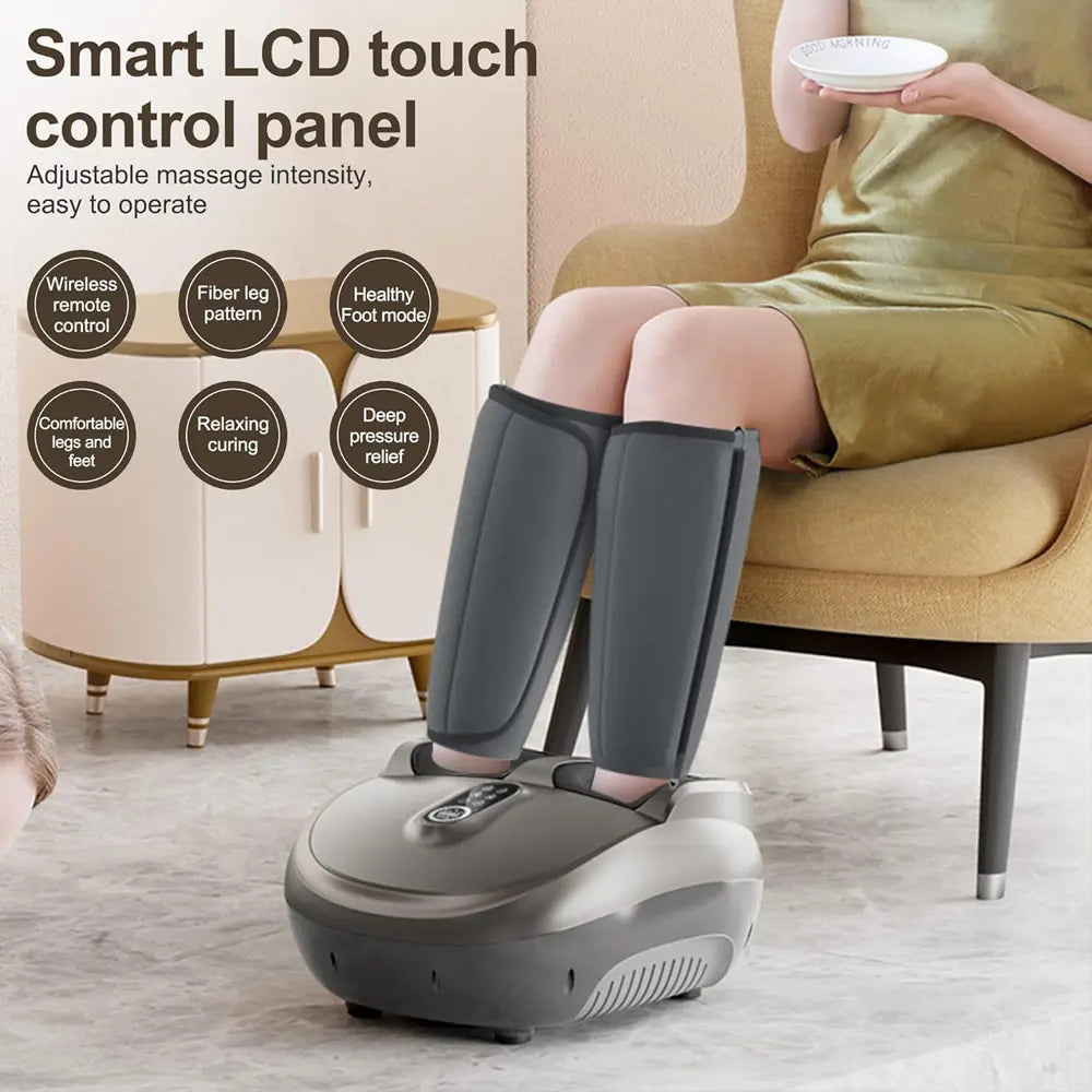 8D Intelligent Foot Massager Smart LCD Touch Control and Wireless Remote