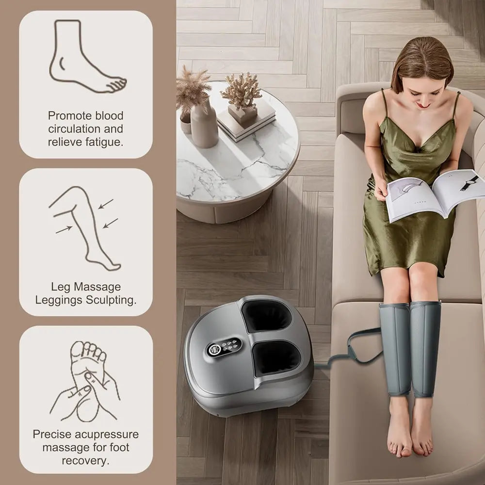 8D Intelligent Foot Massager Smart LCD Touch Control and Wireless Remote