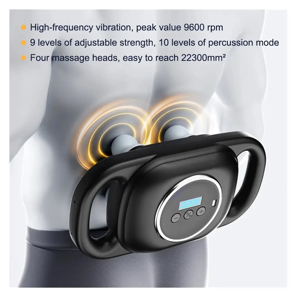 Portable Fascia Gun six-Head Electric Massager 1200mAh Rechargeable Battery