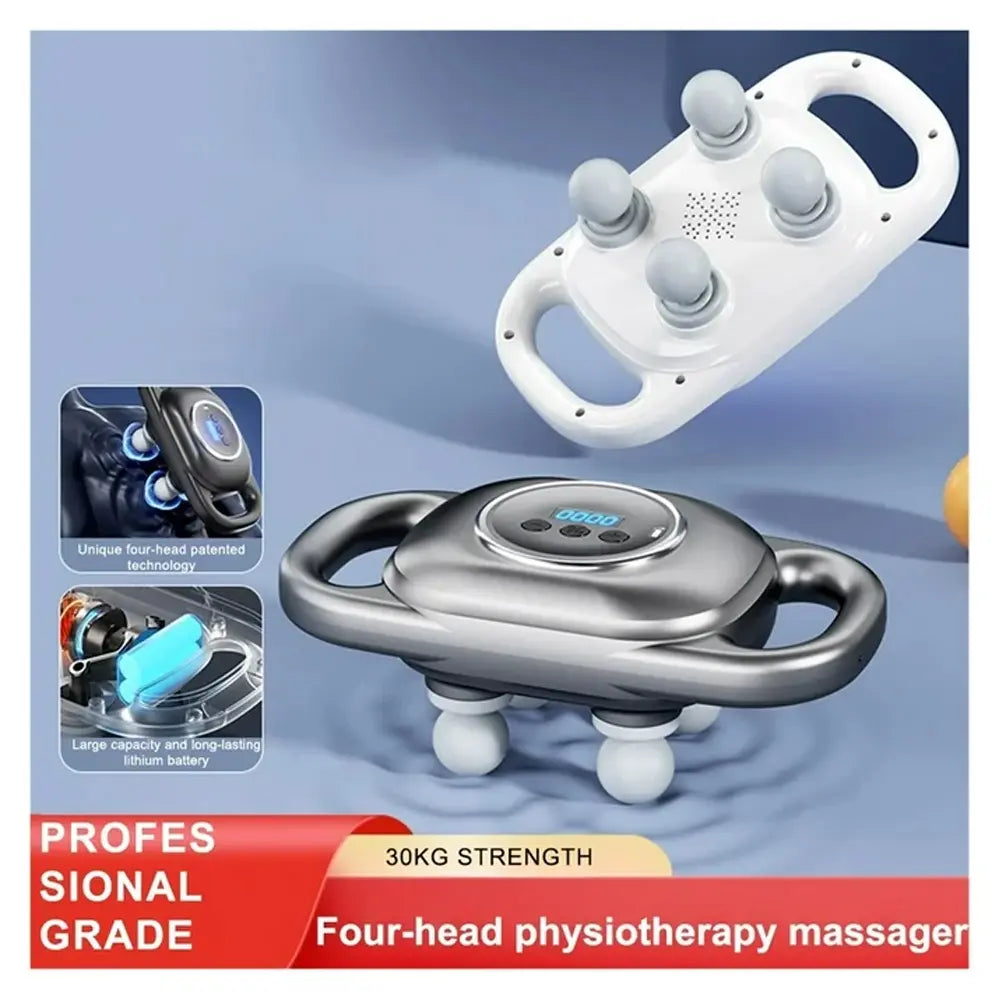 Portable Fascia Gun six-Head Electric Massager 1200mAh Rechargeable Battery
