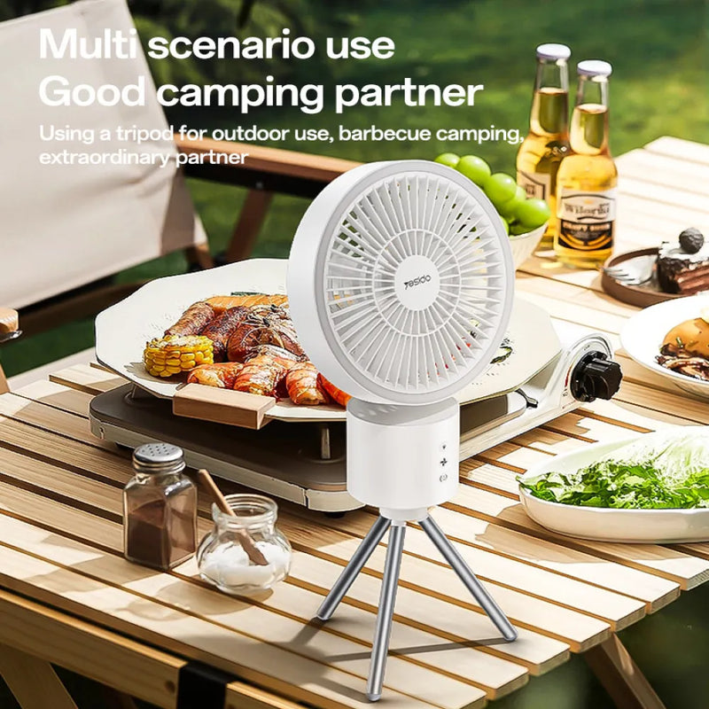 Yesido YF13 3 in 1 Portable Camping Fan with 8000 mAh Battery Type-C Rechargeable