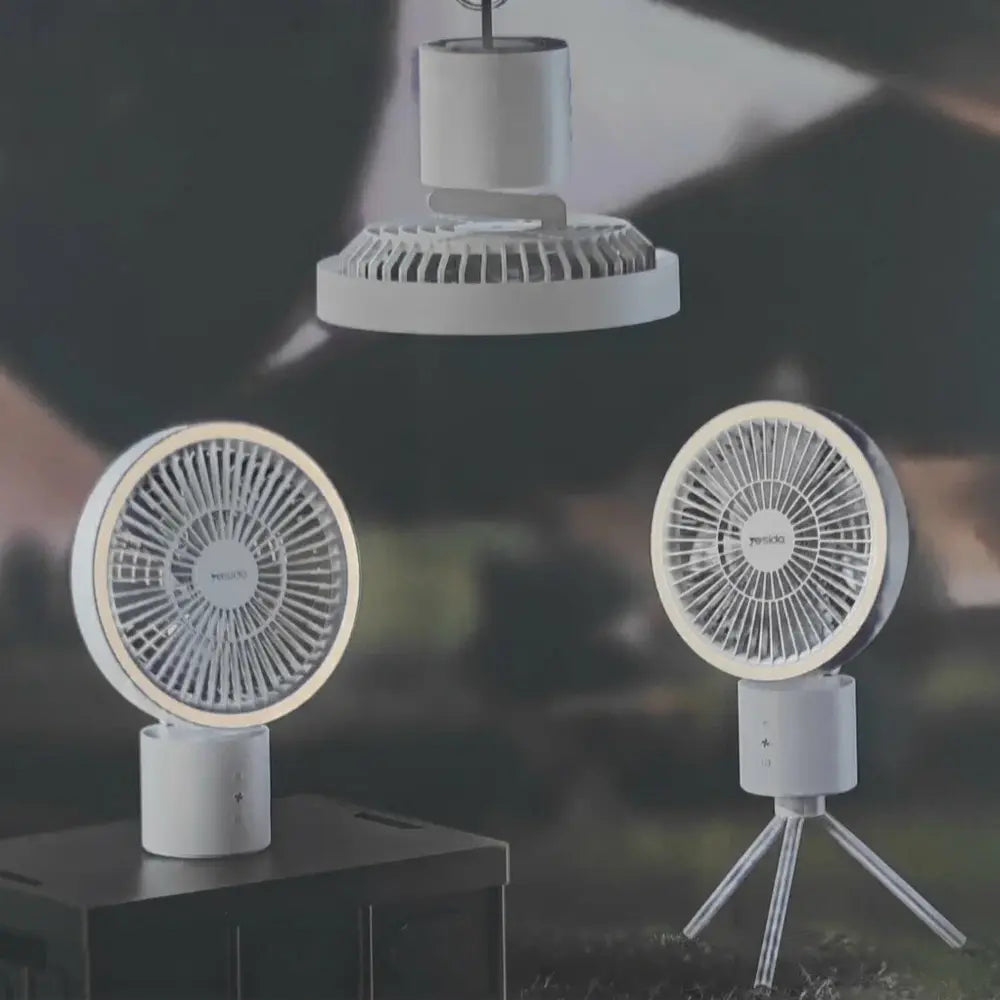 Yesido YF13 3 in 1 Portable Camping Fan with 8000 mAh Battery Type-C Rechargeable