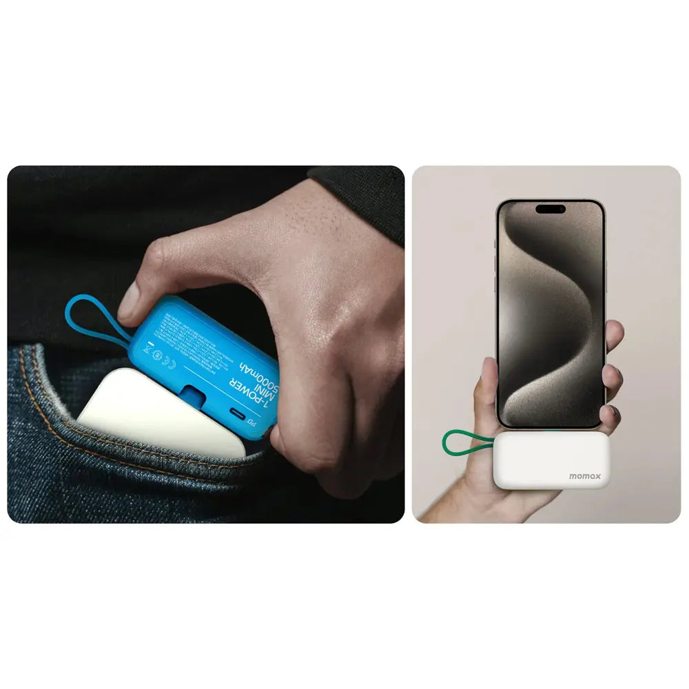 Momax 1-Power Mini 3-in-1 Power Bank 5000mAh USB-C 20W