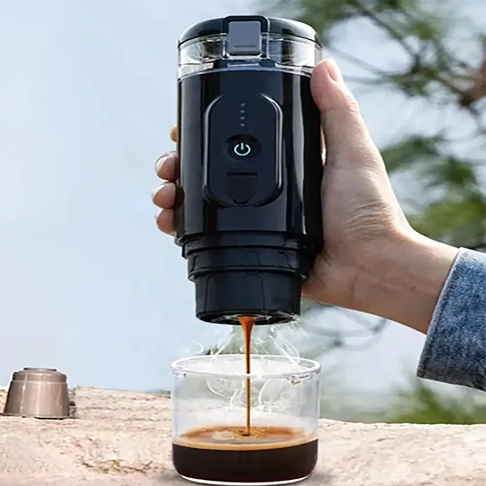 Espresso Coffee Maker 60ml Brewing Capacity Stainless Steel Wireless Heating 18Bar USB Type-C Rechargeable