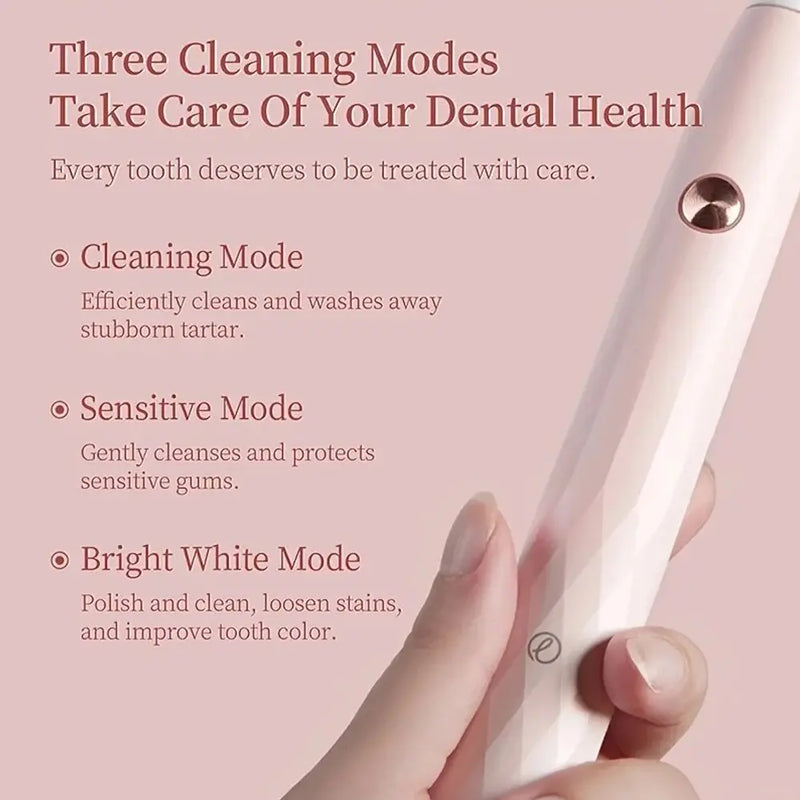 Enchen T501 Sonic Electric Toothbrush Fully Automatic With 3 Cleaning Modes USB Rechargeable - Pink