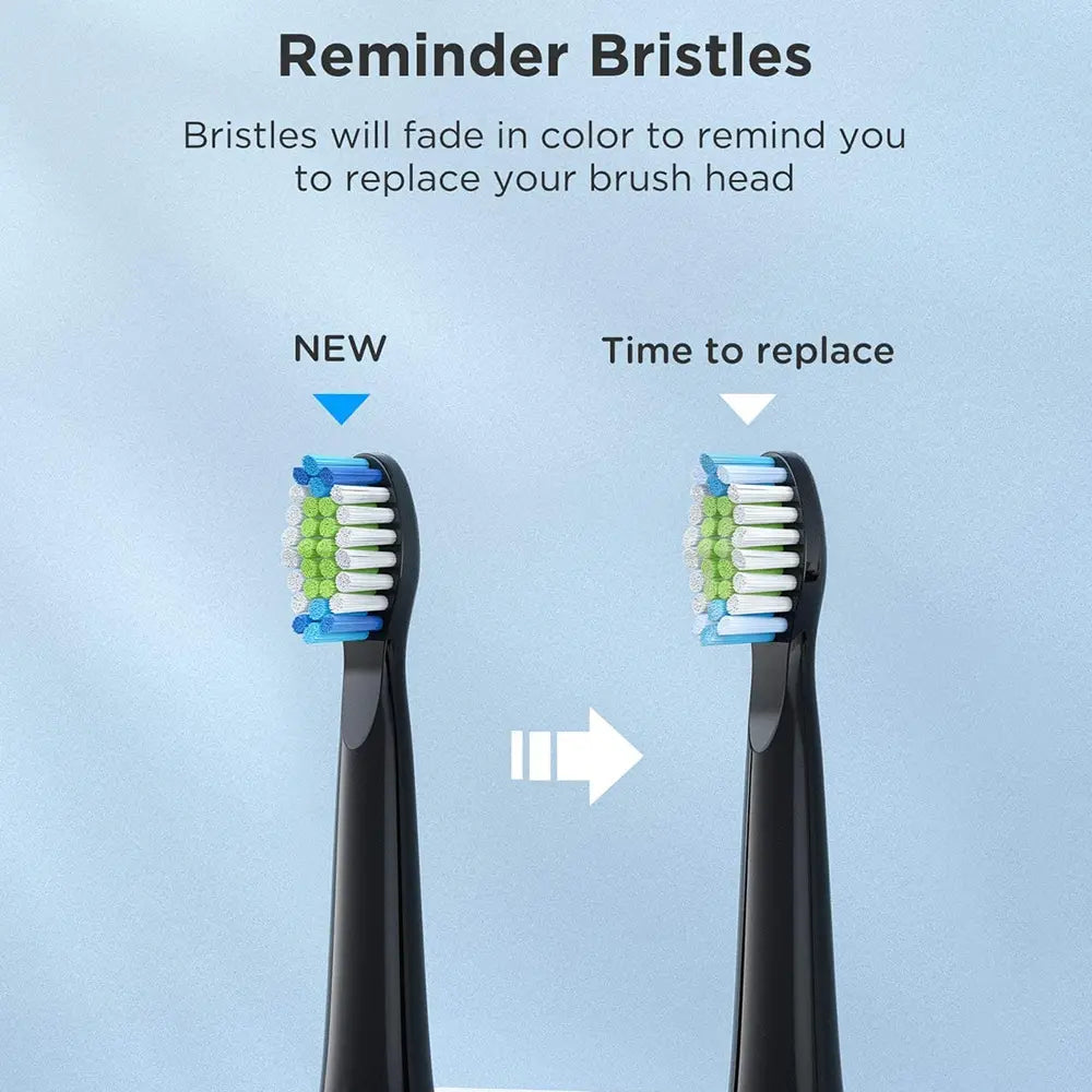 Fairywill E11 Electric Toothbrush with 8 Bursh Heads 5 Modes USB Rechargeable