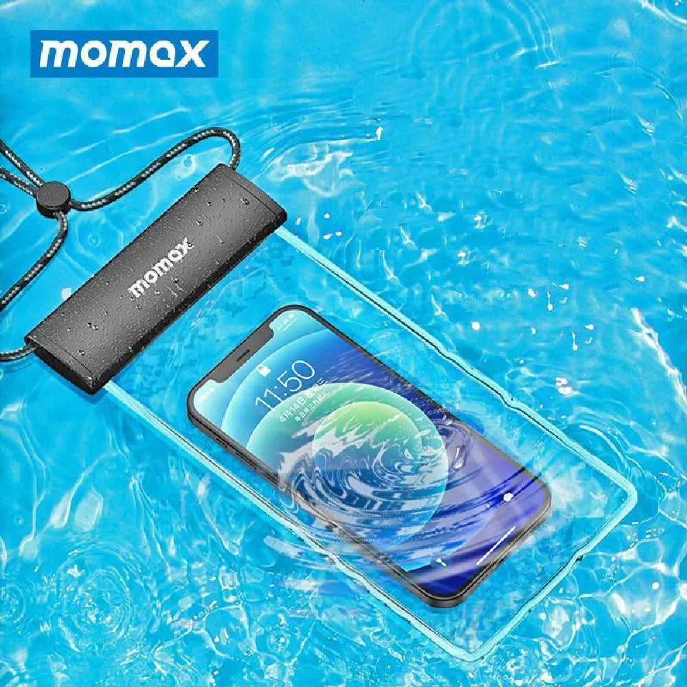 Momax SR25 Waterproof Phone Pouch With Neck Strap 3-Fold Sealed