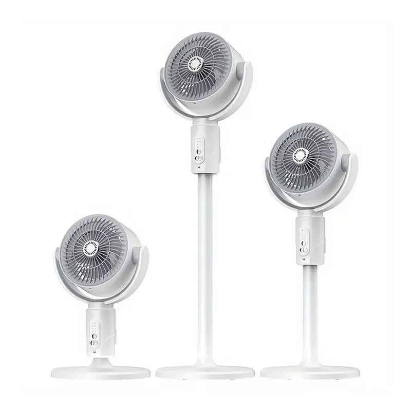F1 Remote Control Operated Air Circulation Fan 10W Adjustable Height Type-C Rechargeable