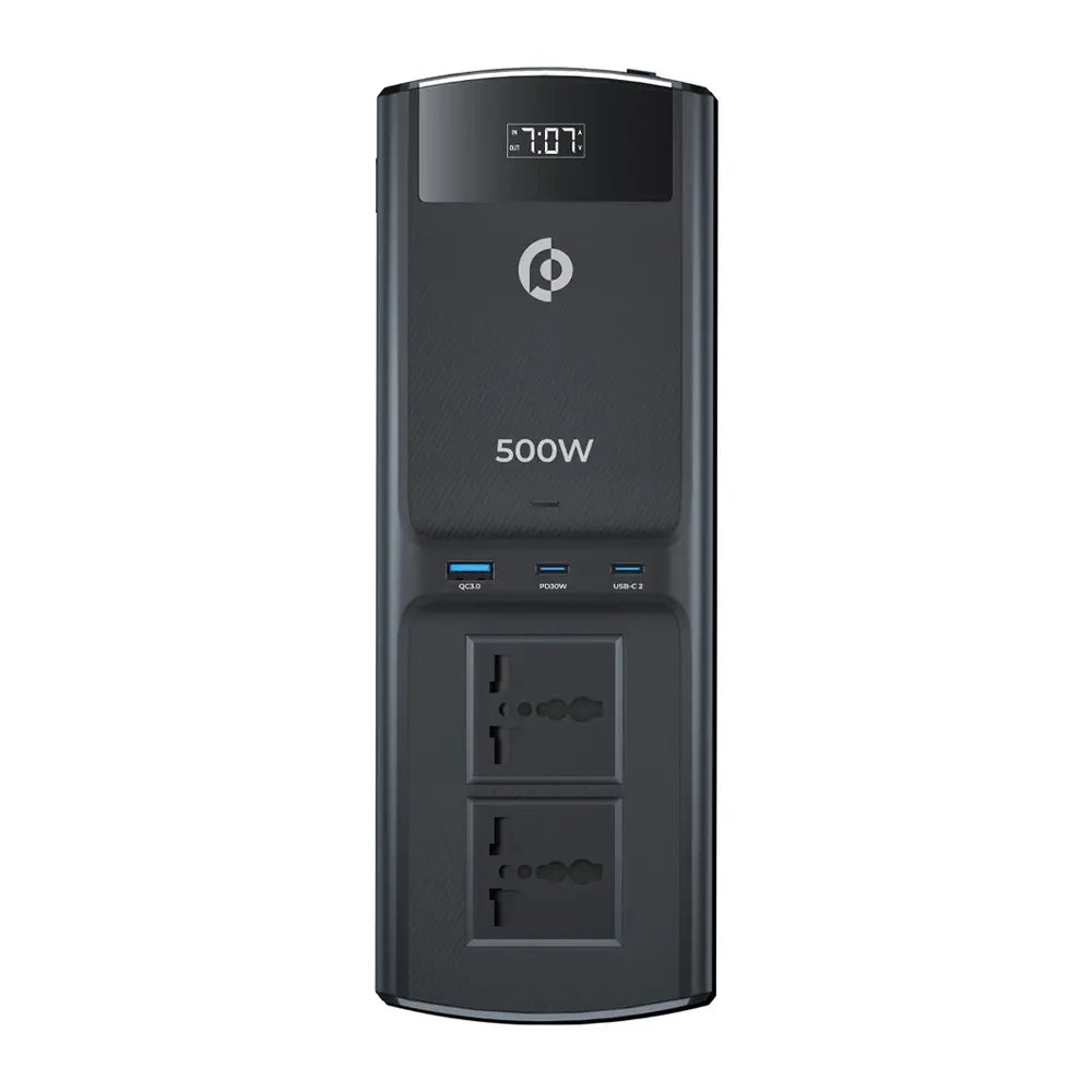 Powerology Multi-Port Car Universal Charging Inverter 500W
