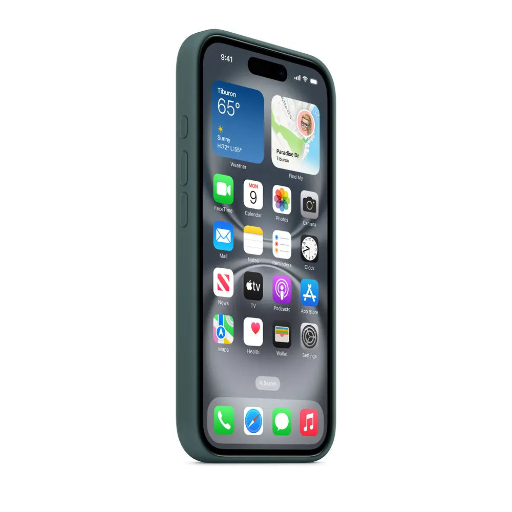 iPhone 16 Plus Silicone Case with MagSafe - Lake Green