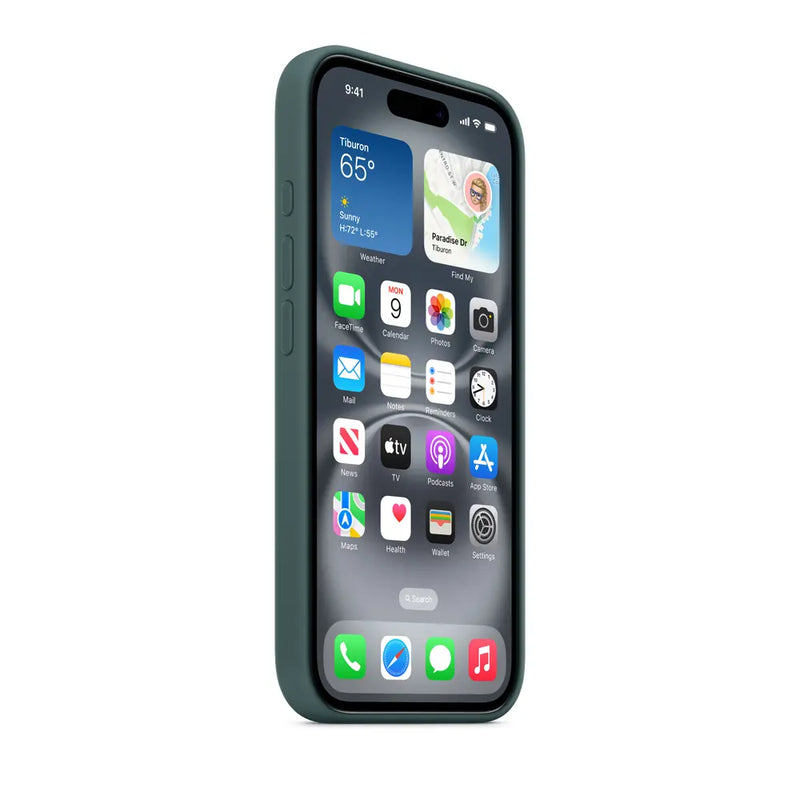 iPhone 16 Plus Silicone Case with MagSafe - Lake Green