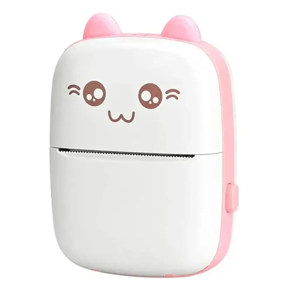 Portable Mini Printer Inkless Thermal Printing Bluetooth & USB Connectivity - Pink