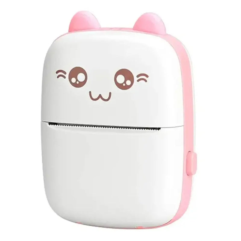 Portable Mini Printer Inkless Thermal Printing Bluetooth & USB Connectivity - Pink
