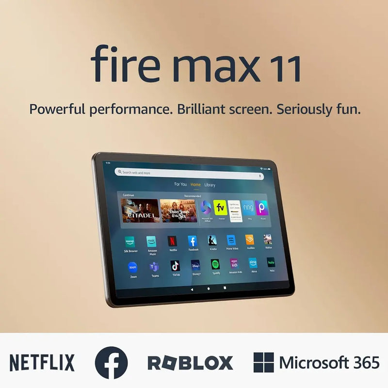 Amazon Fire Max 11 Tablet 11'' Screen 8MP Camera 64GB 14 Hour Battery Life