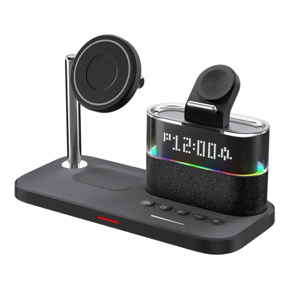C09 5-in-1 Multifunctional Wireless Charging Station with Clock 15W