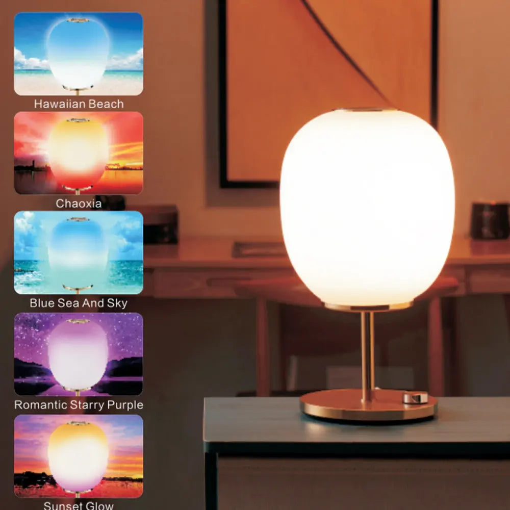 Season Atmosphere Aroma Table Lamp With 6 Seasonal Scene Type-C Rechargeable