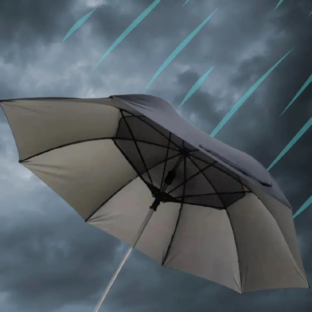 Sun Umbrella with Cooling Fan USB Rechargeable UPF 50+ Protection for Sun & Rain