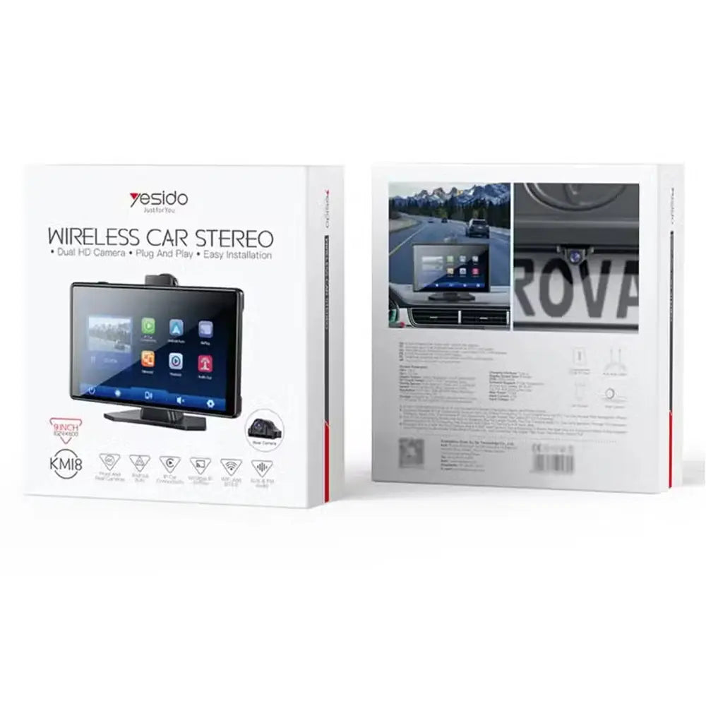 Yesido KM18 Center Console CarPlay 9" Type-C Power Supply Touch Screen