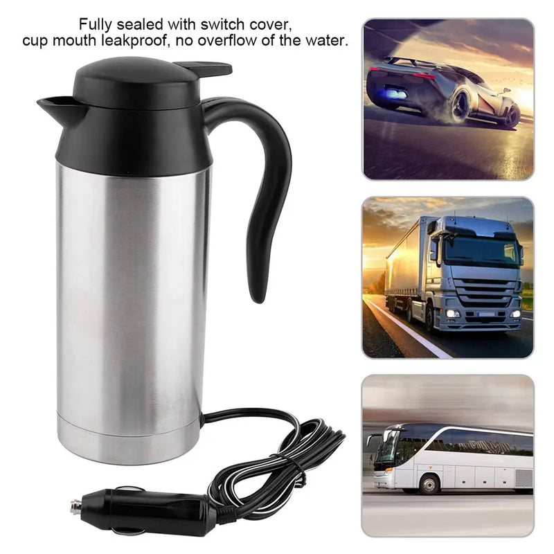 Portable Car Travel Electric Kettle 750ml 12V