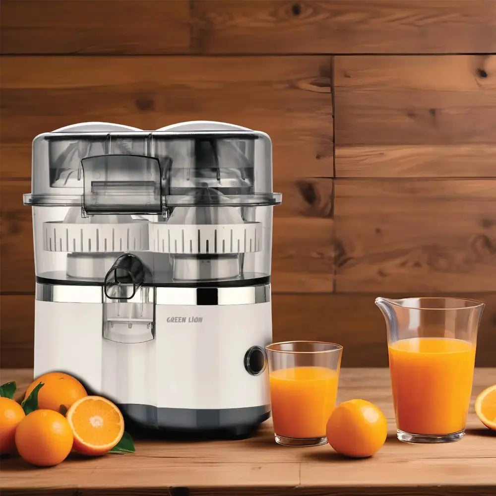 Green Lion Automatic Citrus Juice Maker Corded 100W Motor with On/Off Button 15000 RPM