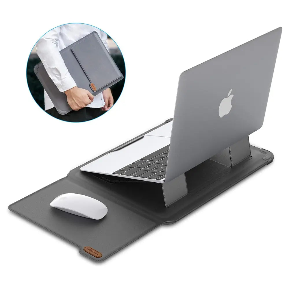Nillkin 3 in 1 Versatile Laptop Sleeve 14 inch  Compatible with 13"- 14" Laptops – Grey