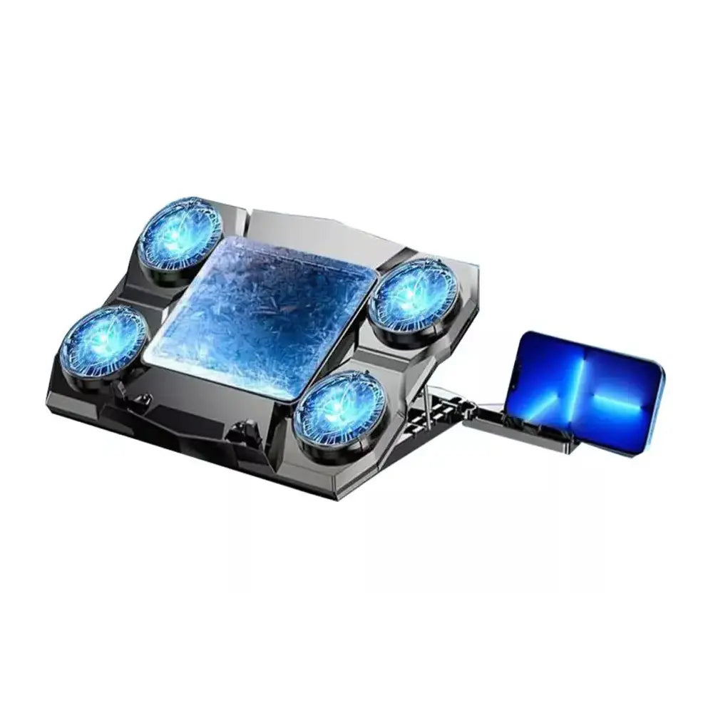 Coteetci Laptop Gaming Cooler Semiconductor Pad With RGB Lighting & Phone Holder