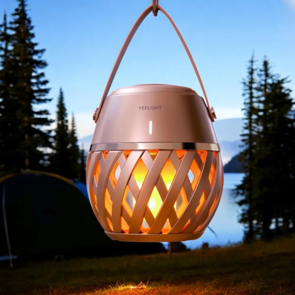 Yeelight 3 in 1 Camping Lamp with Bluetooth Speakers 1800mAh Battery Type-C Rechargeable - Gold