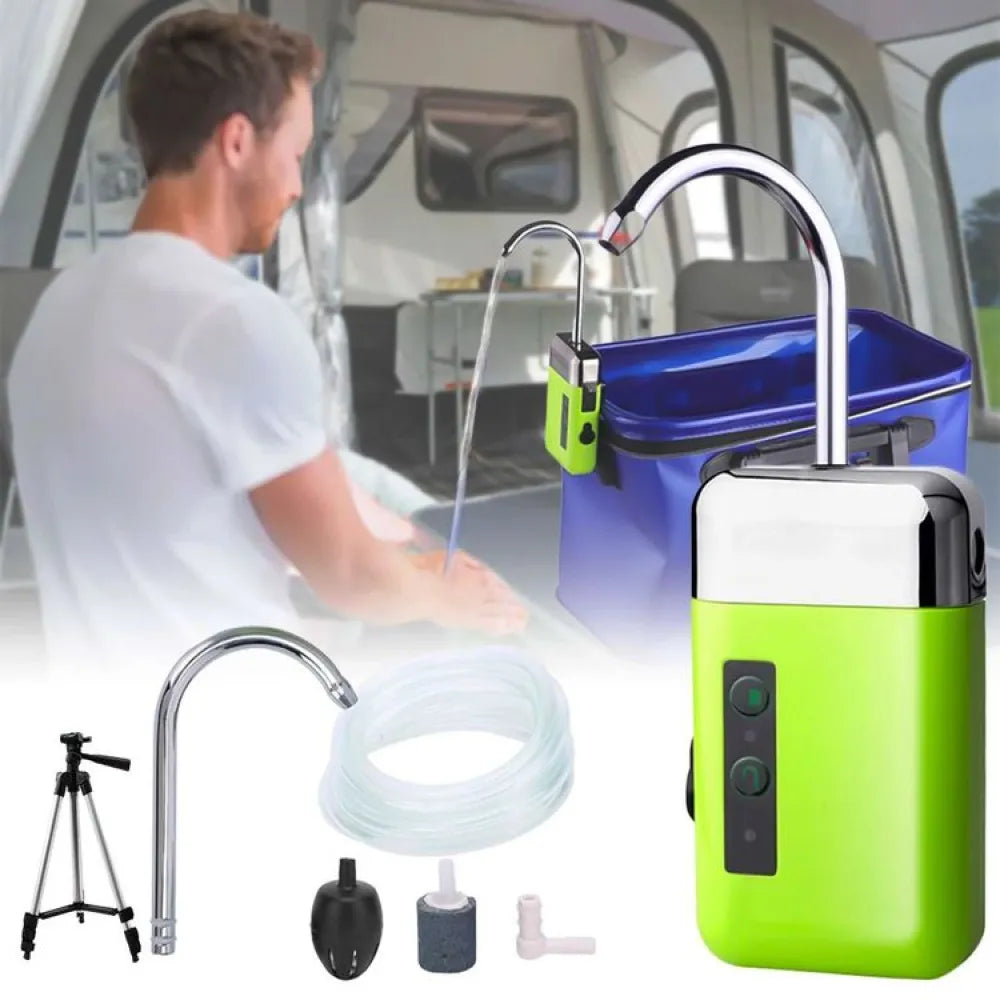 Automatic Outdoor Water Pump with Stand & 3 Pumping Modes 2100mAh Rechargeable Battery