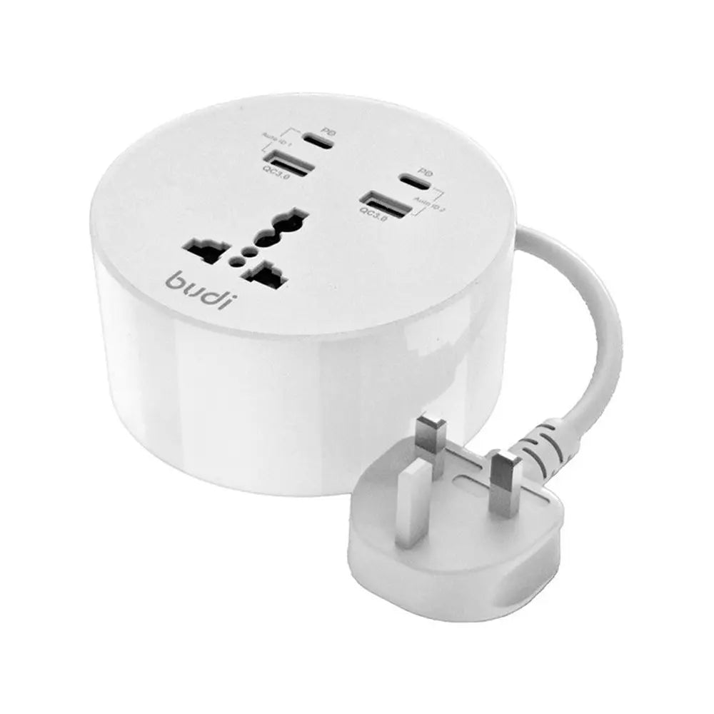 Budi QC 3.0 Home Charger 18W With 2 USB and Type-C Port - UK Plug