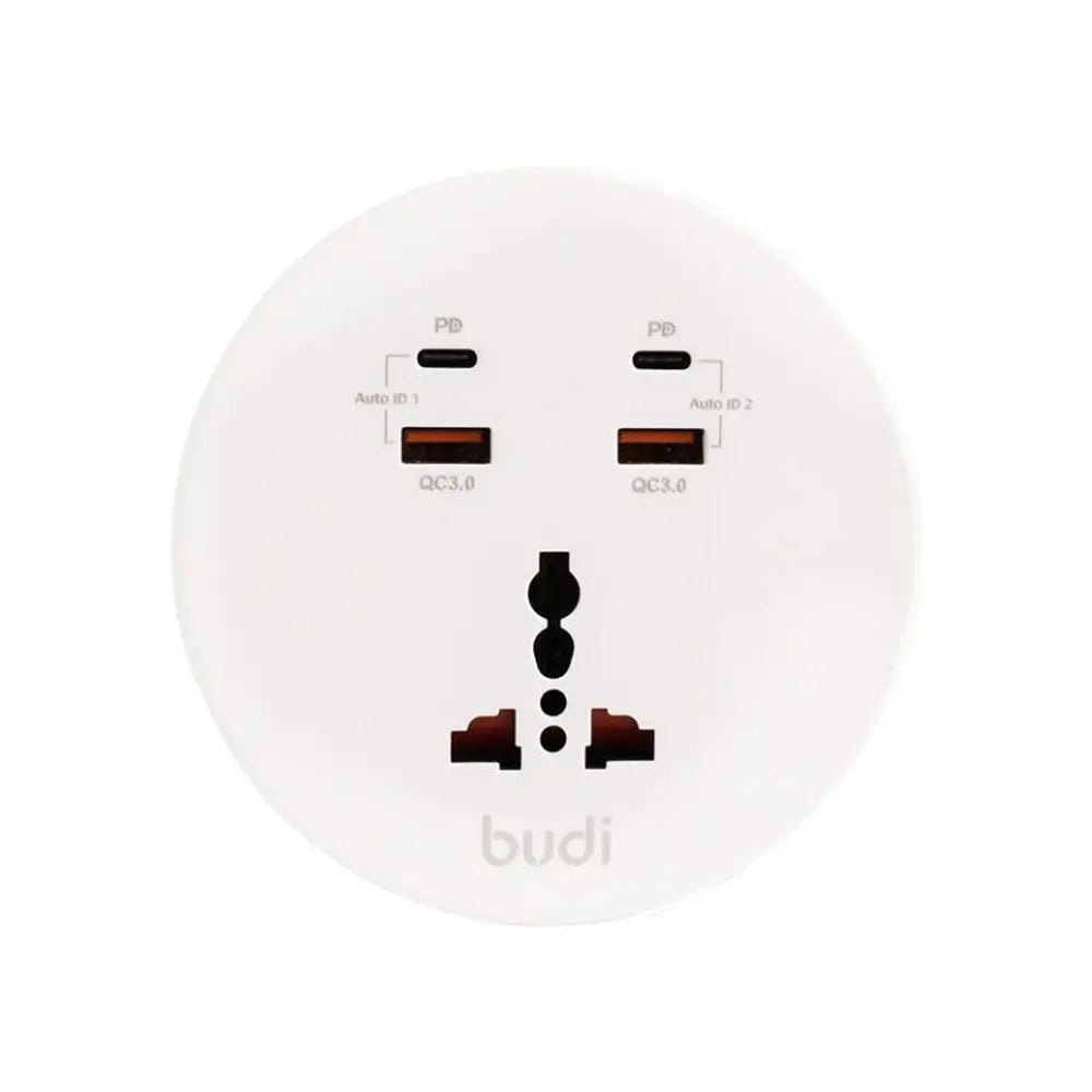 Budi QC 3.0 Home Charger 18W With 2 USB and Type-C Port - UK Plug