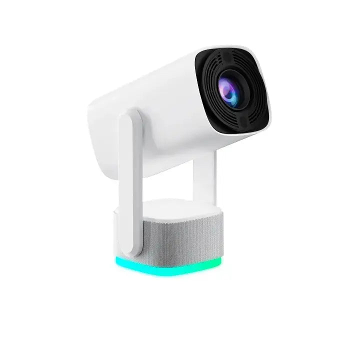 Pan Tilt Lamp Rechargeable Projector With 10W Speaker 4K 5GHz WiFi