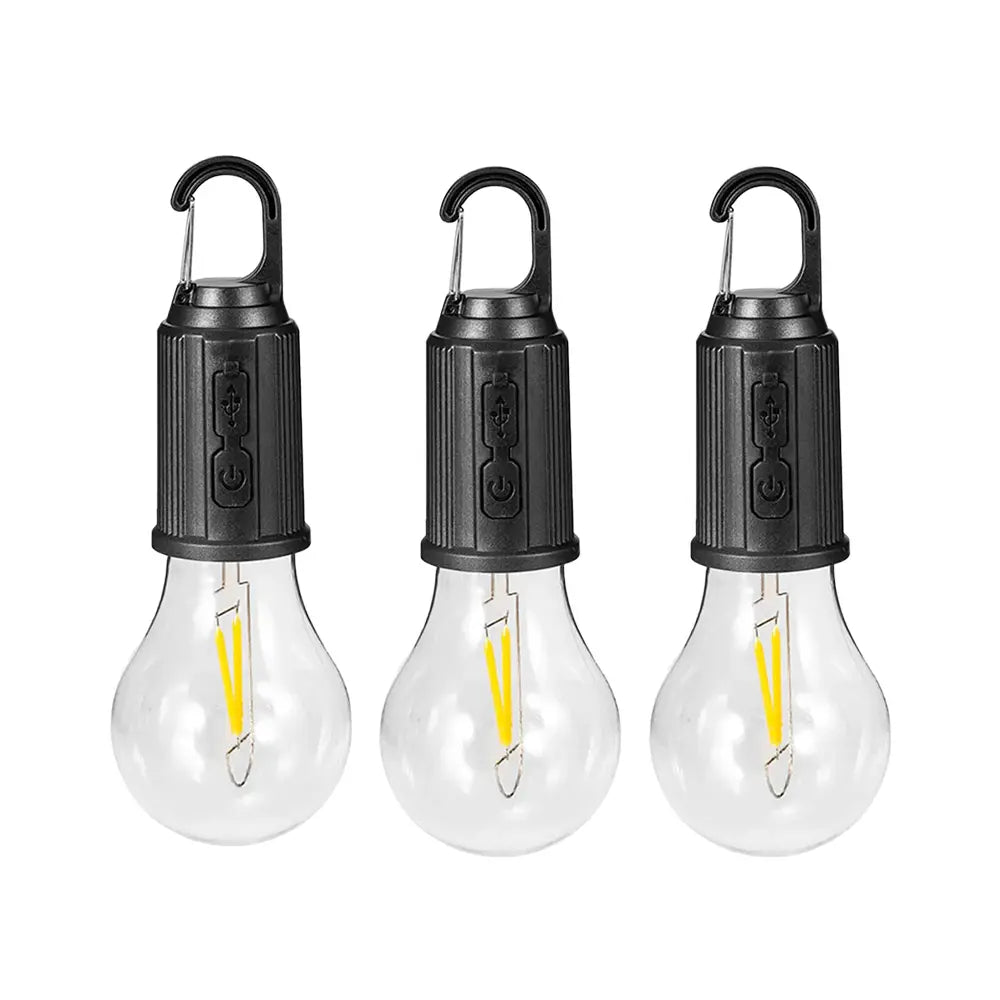 T01 LED Camping Lamp Warm Light 600mAh Type-C Rechargeable (3pcs)