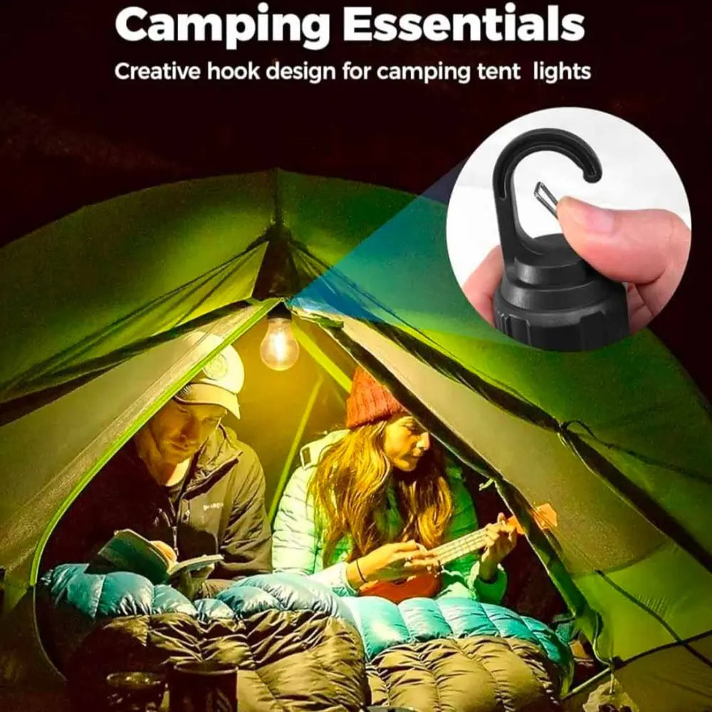 T01 LED Camping Lamp Warm Light 600mAh Type-C Rechargeable (3pcs)