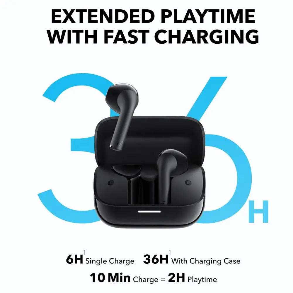 Anker Soundcore K20i Semi-in-Ear Wireless Earbuds - black