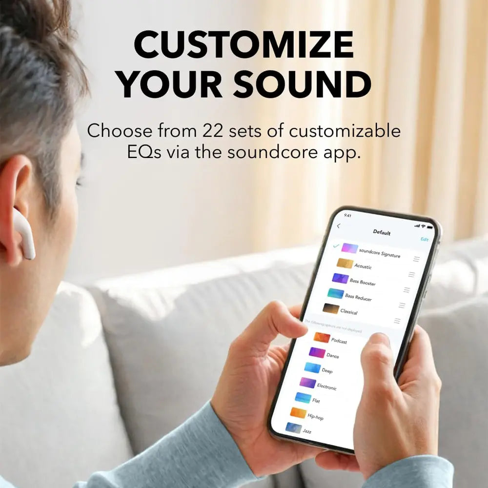 Anker Soundcore K20i Semi-in-Ear Earbuds- White