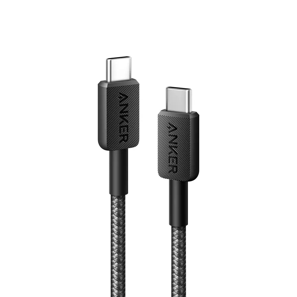 Anker 322 USB-C to USB-C Cable Braided 6ft- Black