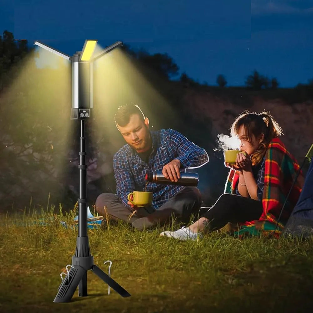 Super Bright Work Light with Stand P50 3-LED Head Type-C Rechargeable