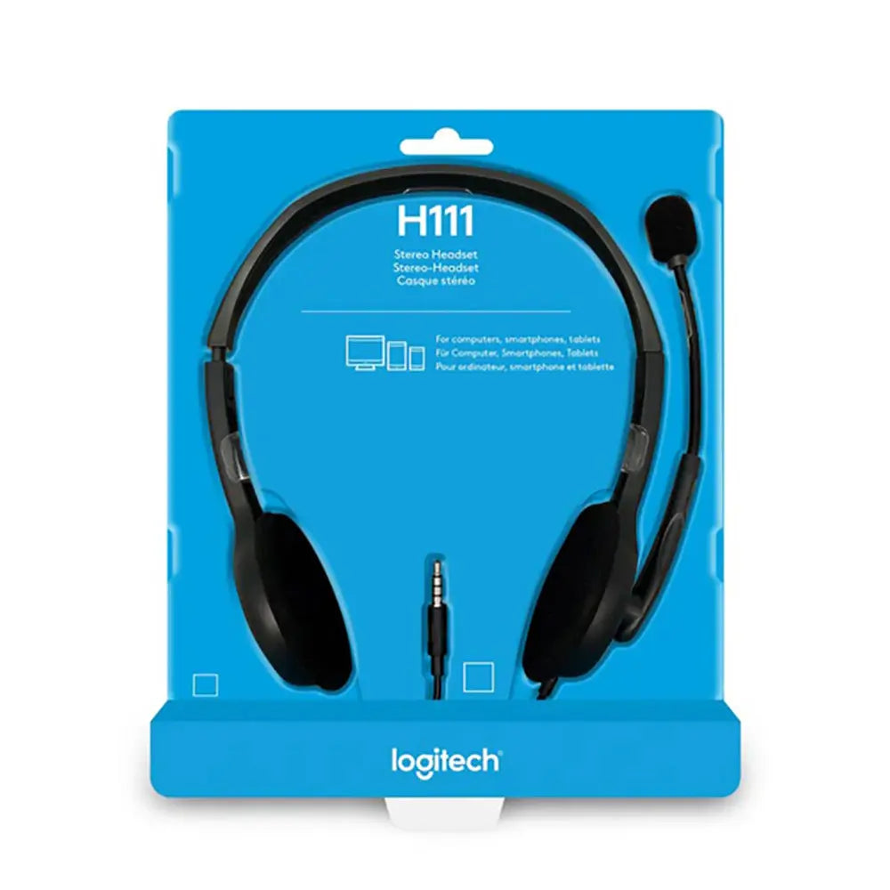 Logitech H111 Stereo Headset -Black