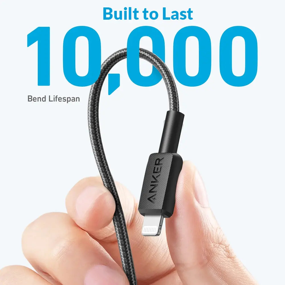 Anker 322 USB-C to Lightning Cable Braided 6ft (1.8M) – Black