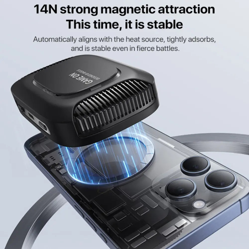 Baseus MagPro II Series Ultra-Thin Magnetic Phone Cooler with Wireless Charger Edition - Black