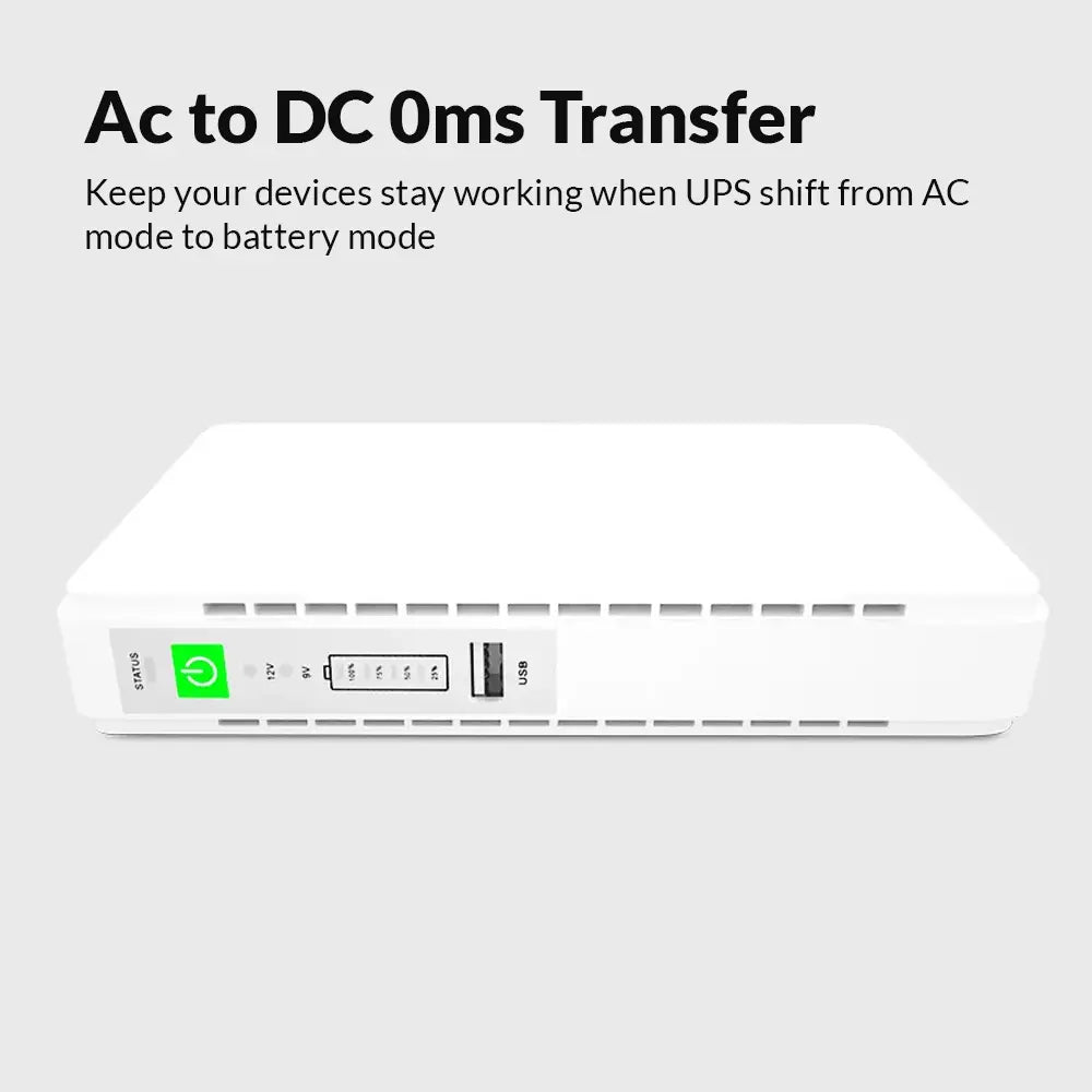 POE-432E Multifunctional Network Portable Power Bank Mini DC UPS 10000mAh Lithium Battery – White