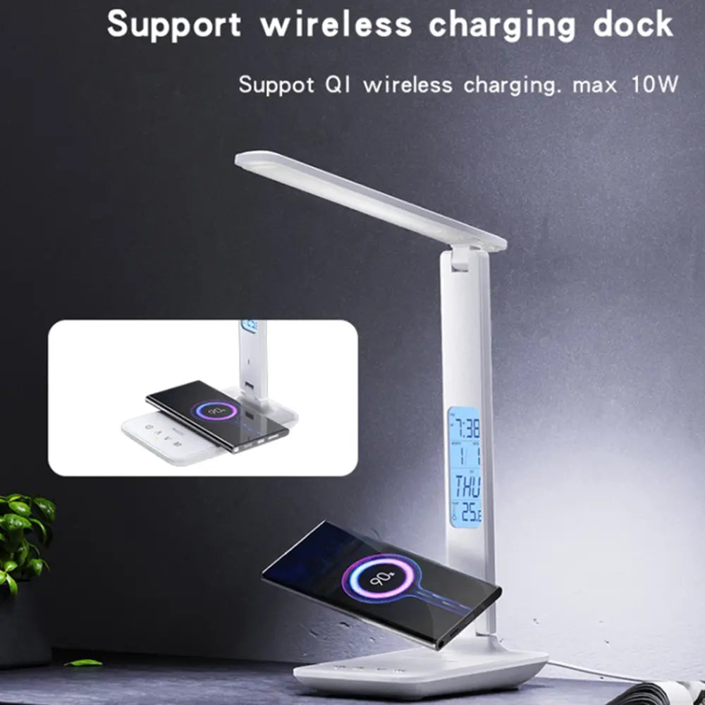 Yesido Foldable Desk Lamp With LCD Function, 10W Wireless Charging -DS20