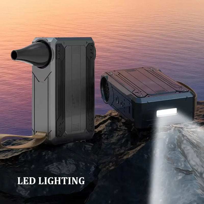 Portable Rechargeable Multi-Function Turbofan with LED Light 5400mAh Battery