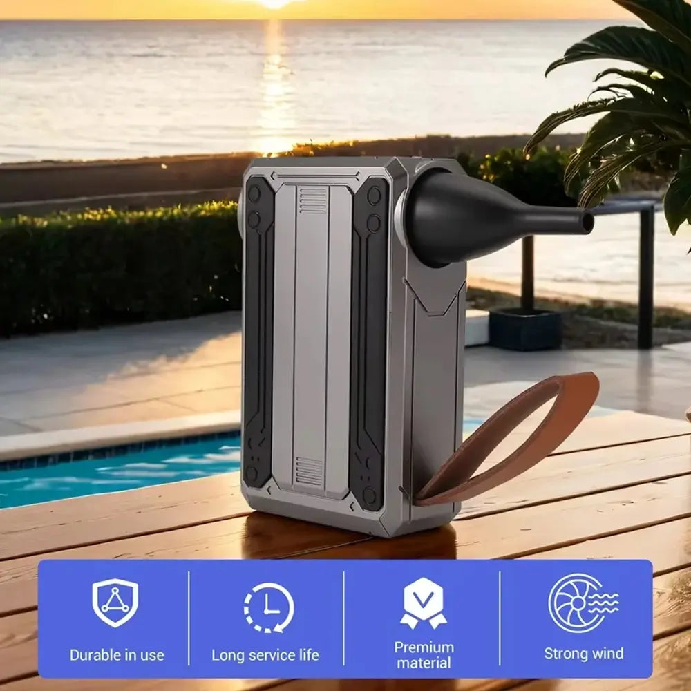 Portable Rechargeable Multi-Function Turbofan with LED Light 5400mAh Battery