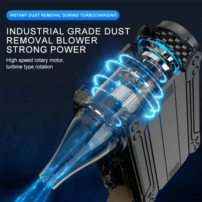 Portable Rechargeable Multi-Function Turbofan with LED Light 5400mAh Battery