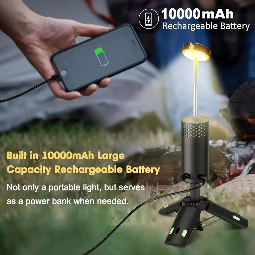 YL-302 Outdoor Camping Portable Adventure Lamp 10000mAh-Black
