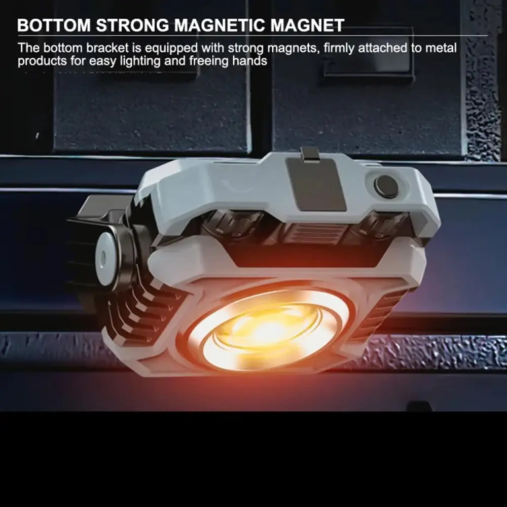Multifunctional Flashlight With COB + TG3 Technology Type-C Rechargeable - Grey Black