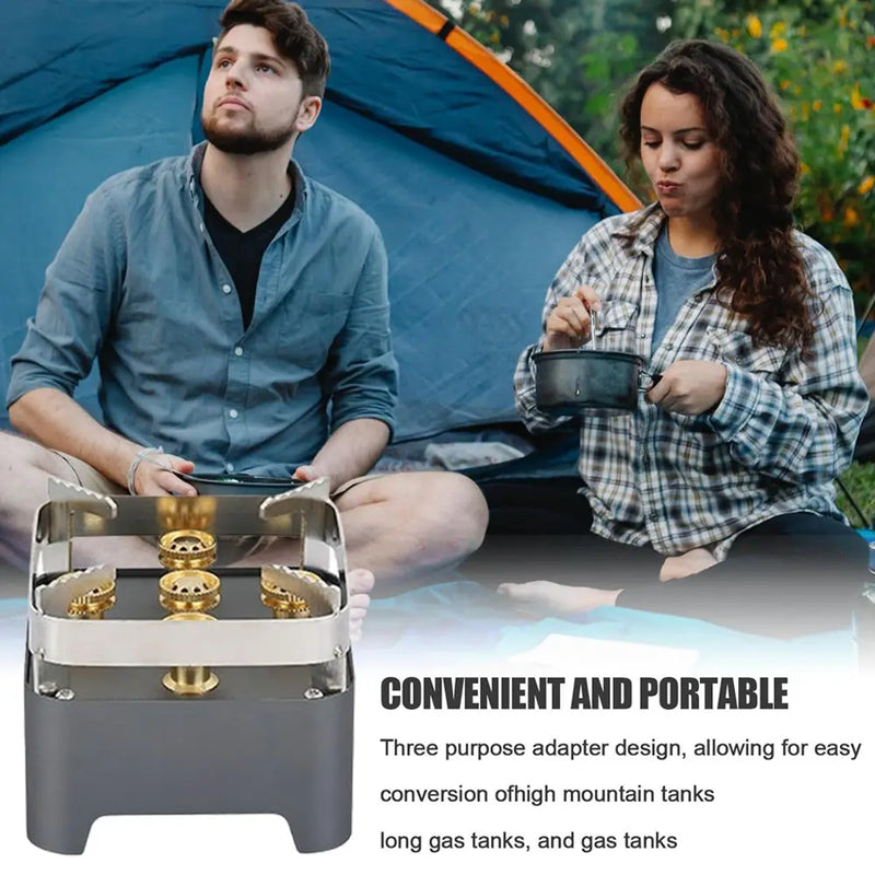 Buerk Portable Camping Gas Burner with 5-Core 12000W